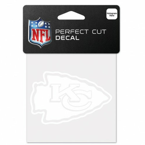Kansas City Chiefs Decal 4x4 Perfect Cut White - Special Order