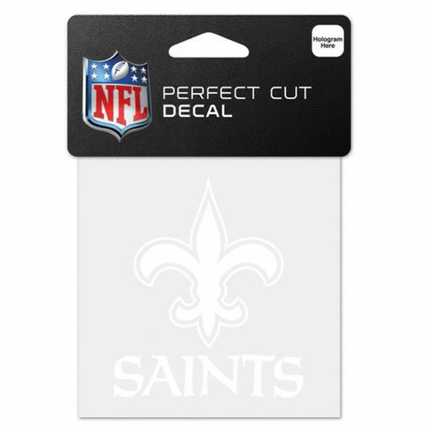 New Orleans Saints Decal 4x4 Perfect Cut White