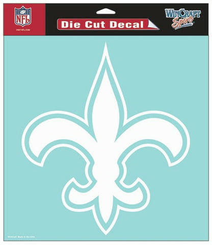 New Orleans Saints Decal 8x8 Die Cut White