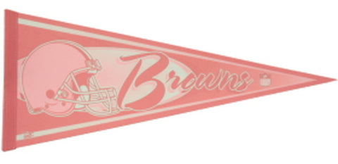 Cleveland Browns Pennant 12x30 Pink CO