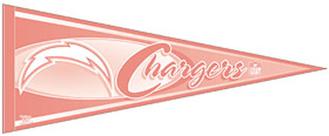 Banderín de los San Diego Chargers de 12 x 30 en color rosa