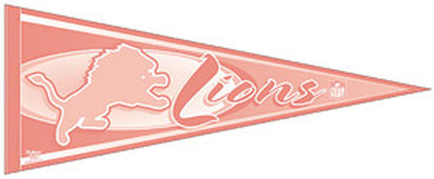 Detroit Lions Pennant 12x30 Pink CO