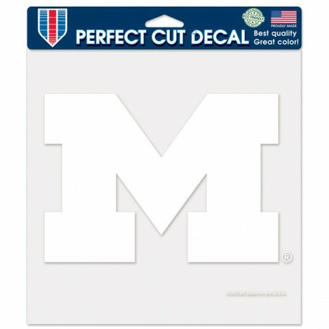 ~Michigan Wolverines Decal 8x8 Die Cut White - Special Order~ backorder