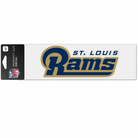 ~St. Louis Rams Decal 3x10 Perfect Cut Wordmark Color~ backorder