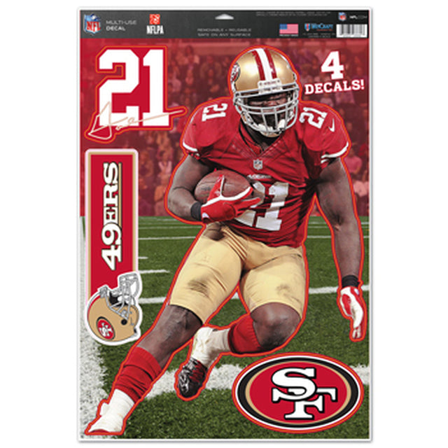 Calcomanía de Frank Gore de los San Francisco 49ers de 11 x 17 para usos múltiples