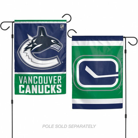Vancouver Canucks Flag 12x18 Garden Style 2 Sided - Special Order