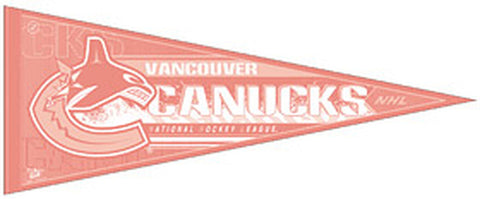 Vancouver Canucks Pennant 12x30 Pink Classic Style CO