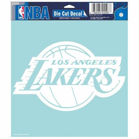 Los Angeles Lakers Decal 8x8 Die Cut White