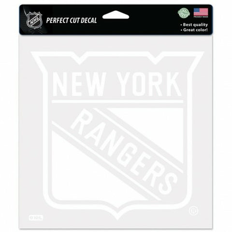 ~New York Rangers Decal 8x8 Perfect Cut White~ backorder