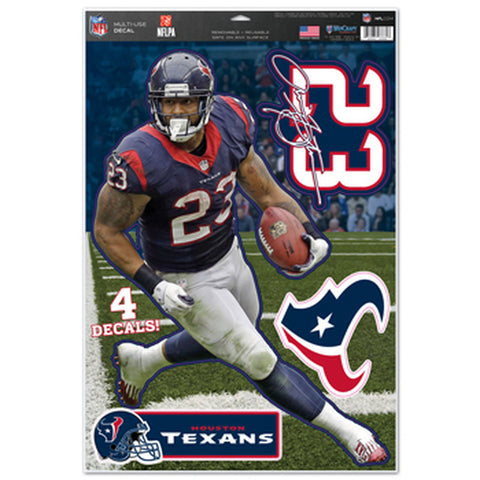 Houston Texans Arian Foster Decal 11x17 Multi Use