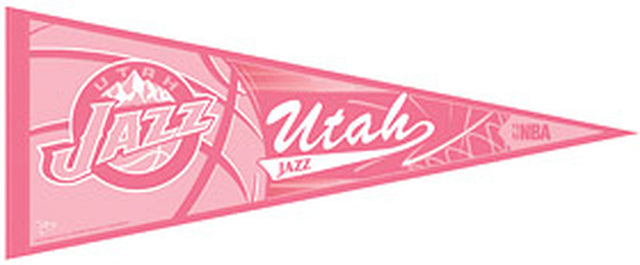 Banderín de Utah Jazz de 12 x 30 en color rosa