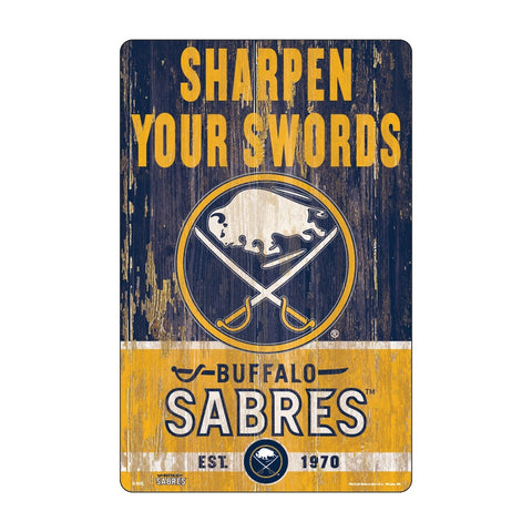 ~Buffalo Sabres Sign 11x17 Wood Slogan Design - Special Order~ backorder
