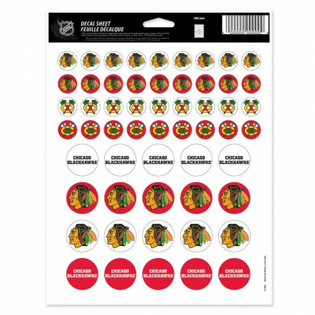 Calcomanías de vinilo en hojas pequeñas de 8,5 x 11 de los Chicago Blackhawks