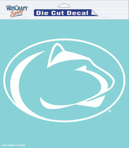 ~Penn State Nittany Lions Decal 8x8 Die Cut White~ backorder