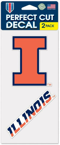 ~Illinois Fighting Illini Set of 2 Die Cut Decals - Special Order~ backorder