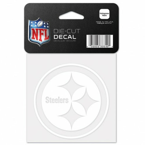 ~Pittsburgh Steelers Decal 4x4 Perfect Cut White~ backorder