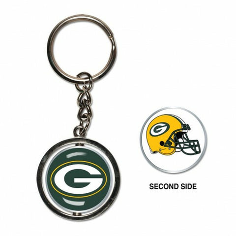 Green Bay Packers Key Ring Spinner Style - Special Order