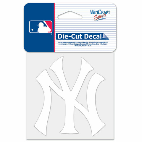 ~New York Yankees Decal 4x4 Perfect Cut White~ backorder