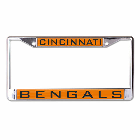 ~Cincinnati Bengals License Plate Frame - Inlaid - Special Order~ backorder
