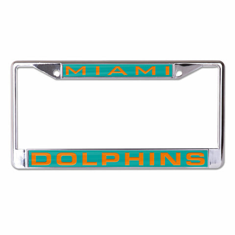 ~Miami Dolphins License Plate Frame - Inlaid - Special Order~ backorder