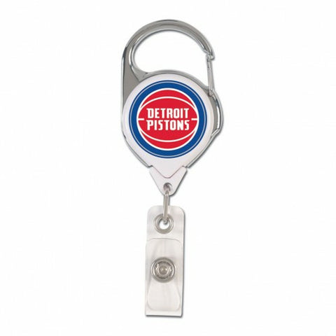 ~Detroit Pistons Badge Holder Premium Retractable - Special Order~ backorder