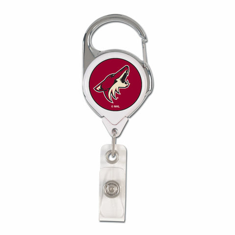 ~Arizona Coyotes Badge Holder Premium Retractable - Special Order~ backorder