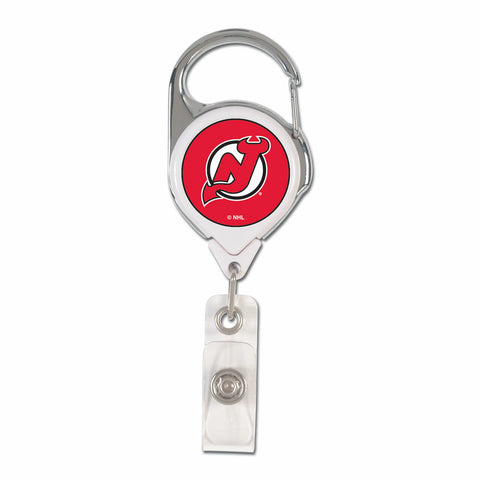 ~New Jersey Devils Badge Holder Premium Retractable - Special Order~ backorder