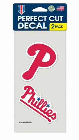 ~Philadelphia Phillies Decal 4x4 Perfect Cut Set of 2 - Special Order~ backorder
