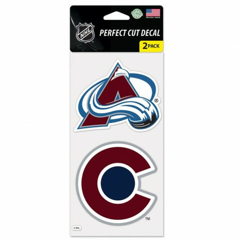~Colorado Avalanche Decal 4x4 Perfect Cut Set of 2~ backorder