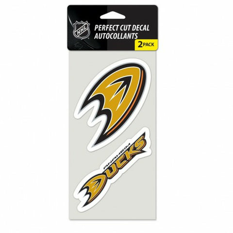 Anaheim Ducks Decal 4x4 Perfect Cut Set of 2 - Special Order