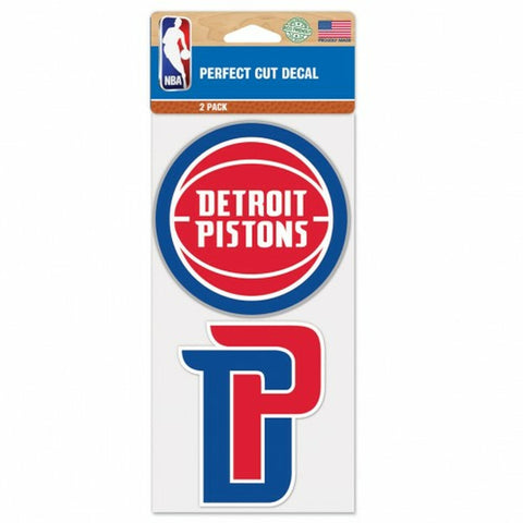 ~Detroit Pistons Decal 4x4 Perfect Cut Set of 2 - Special Order~ backorder