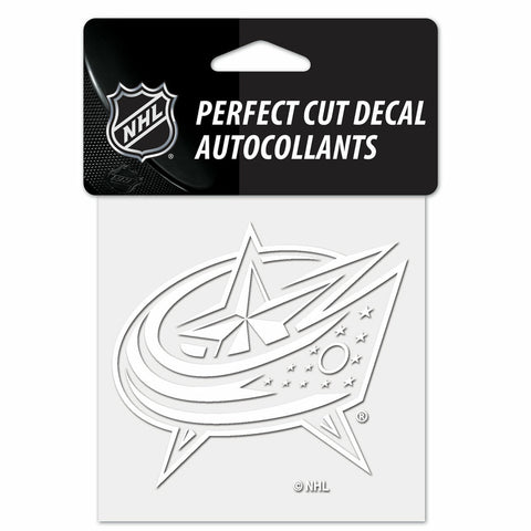 ~Columbus Blue Jackets Decal 4x4 Perfect Cut White - Special Order~ backorder