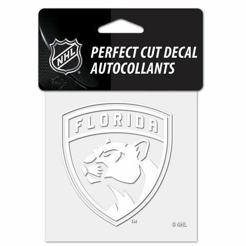~Florida Panthers Decal 4x4 Perfect Cut White - Special Order~ backorder