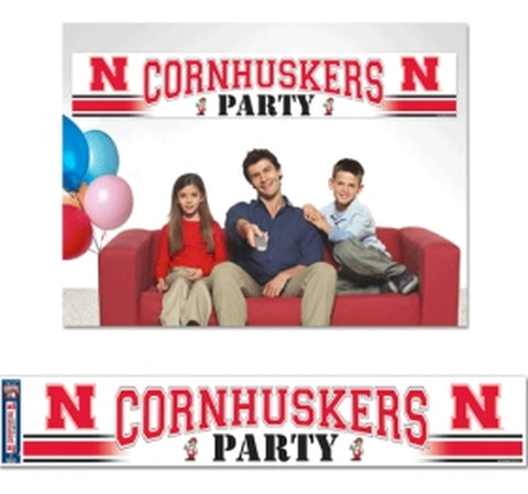 Nebraska Cornhuskers Banner 12x65 Party Style CO