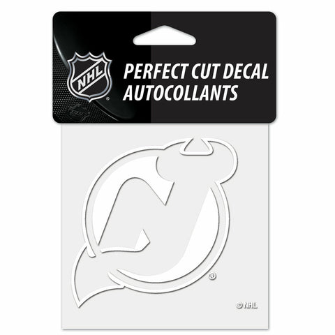 ~New Jersey Devils Decal 4x4 Perfect Cut White - Special Order~ backorder