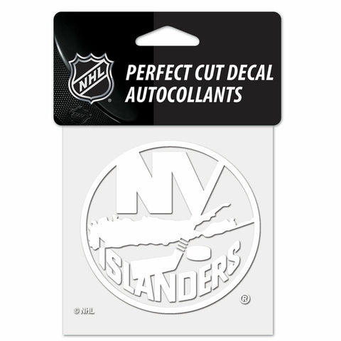 ~New York Islanders Decal 4x4 Perfect Cut White - Special Order~ backorder