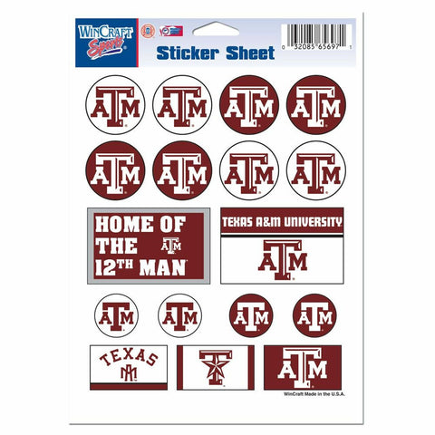 ~Texas A&M Aggies Decal 5x7 Vinyl Sticker Sheet Mini Decals - Special Order~ backorder