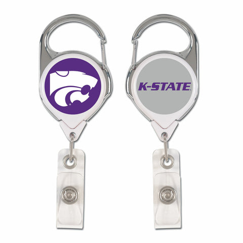 ~Kansas State Wildcats Badge Holder Premium Retractable - Special Order~ backorder