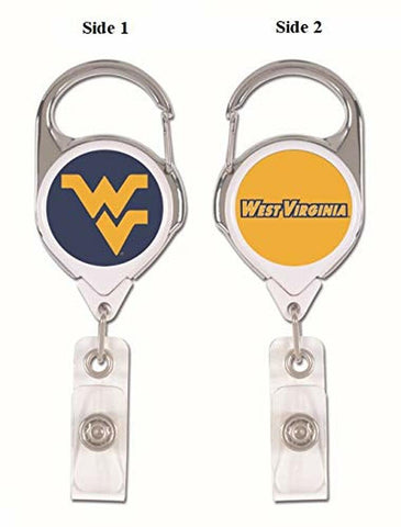 West Virginia Mountaineers Badge Holder Premium Retractable