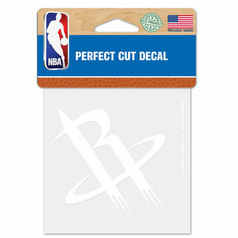 Houston Rockets Decal 4x4 Perfect Cut White - Special Order