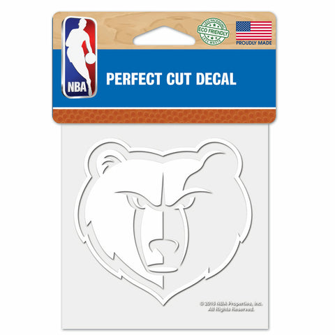 ~Memphis Grizzlies Decal 4x4 Perfect Cut White - Special Order~ backorder