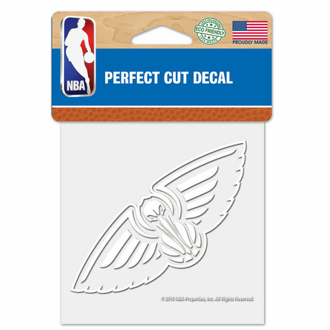~New Orleans Pelicans Decal 4x4 Perfect Cut White - Special Order~ backorder
