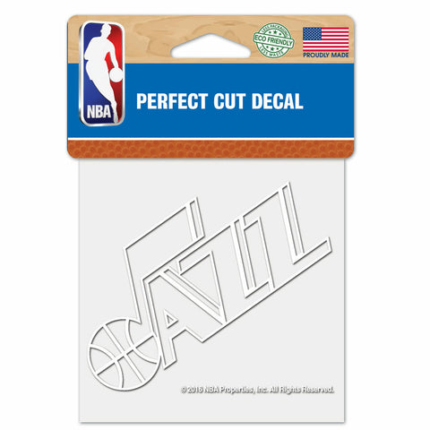 ~Utah Jazz Decal 4x4 Perfect Cut White - Special Order~ backorder