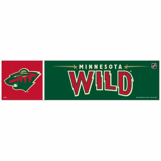 Minnesota Wild Decal 3x12 Bumper Strip Style