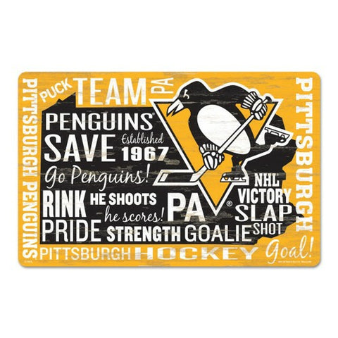 ~Pittsburgh Penguins Sign 11x17 Wood Wordage Design~ backorder