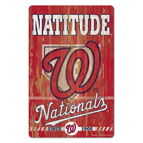 ~Washington Nationals Sign 11x17 Wood Slogan Design~ backorder