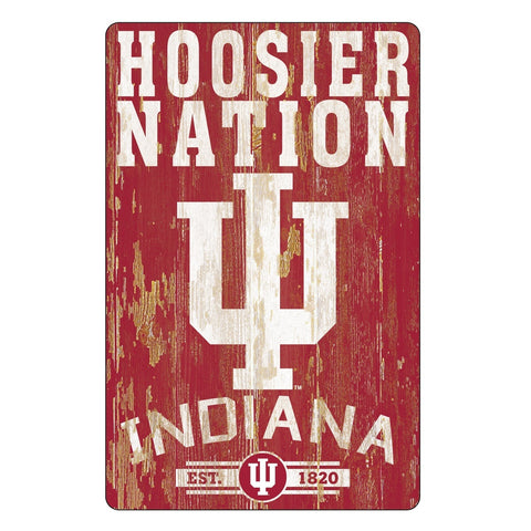 ~Indiana Hoosiers Sign 11x17 Wood Slogan Design~ backorder