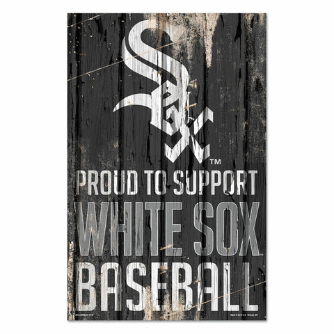 ~Chicago White Sox Sign 11x17 Wood Proud to Support Design~ backorder