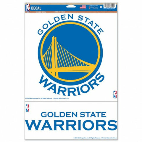 Golden State Warriors Decal 11x17 Multi Use 2 Decals