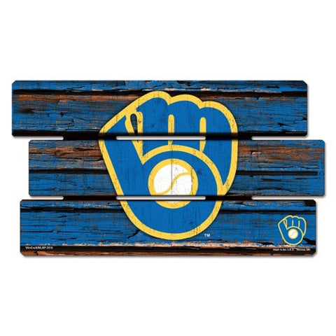 ~Milwaukee Brewers Sign 14x25 Wood Fence Style - Special Order~ backorder